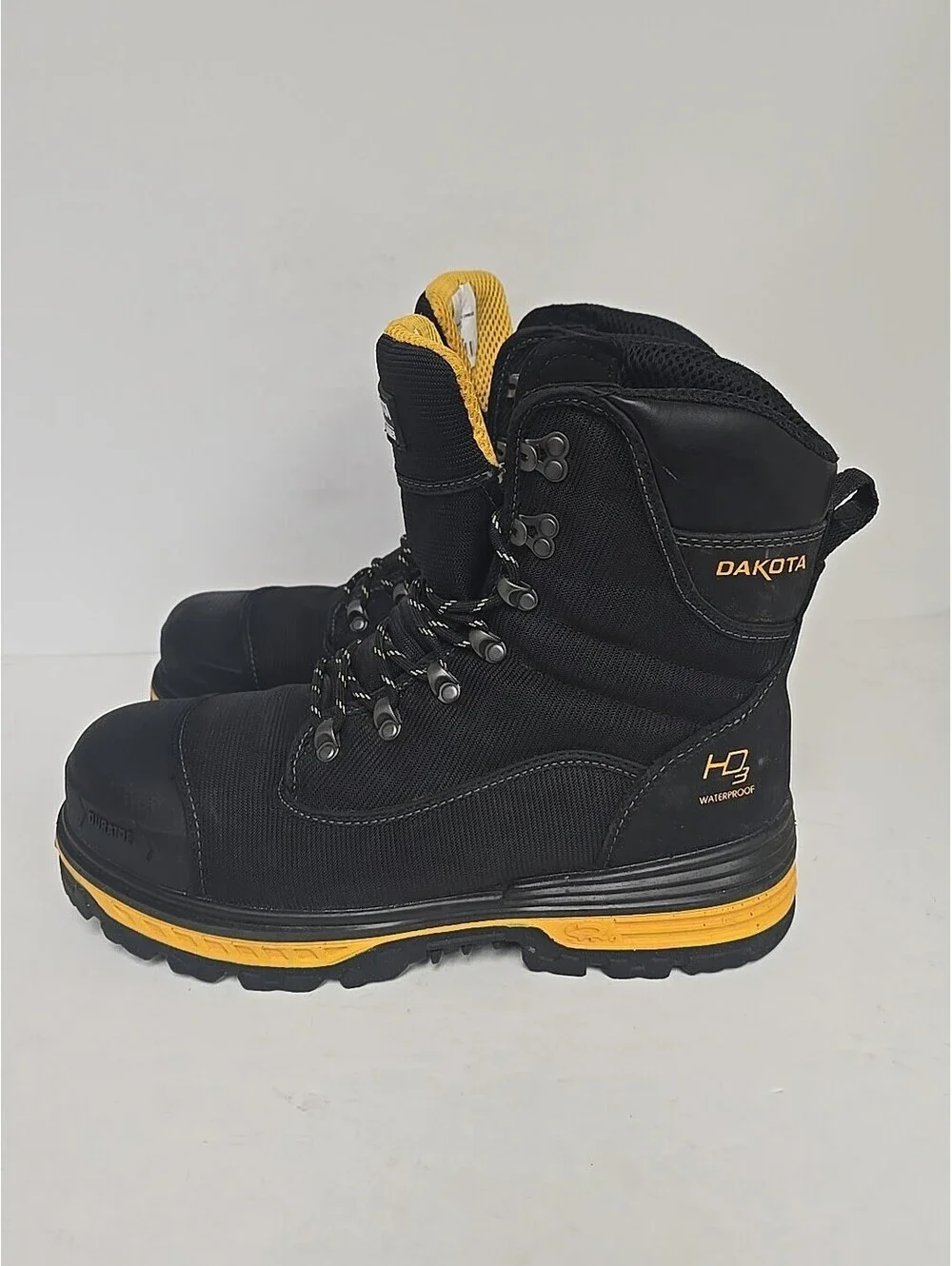 Dakota Men's Comp Toe Comp Plate 8560 Ballistic Nylon WP Work Boots Black 12M